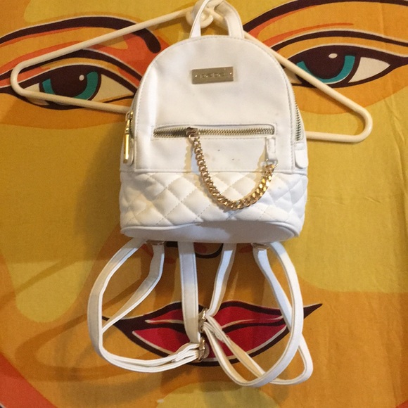 bebe white mini backpack bebe | Bags | Bebe White Leather Mini Backpack